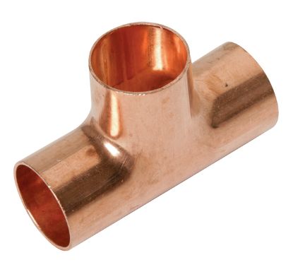 Picture of Wrot-Copper Pressure-Rated Reducing-Tee C x C x C 2" x 2" x 1/2"