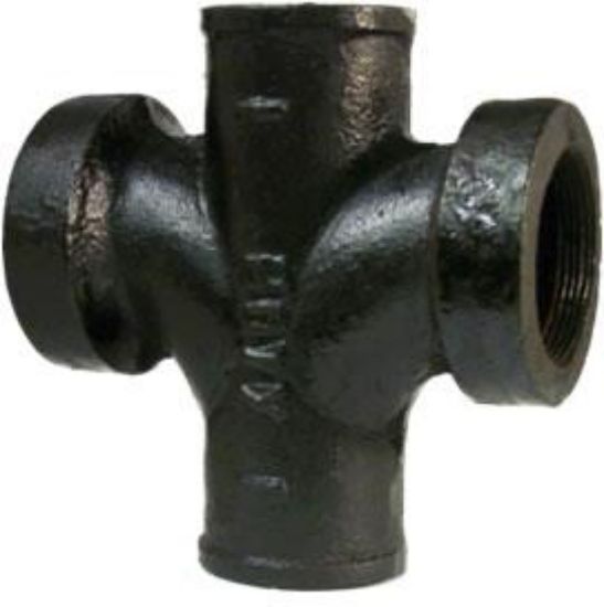Picture of No-Hub Sanitary Tapped Cross-4 X 2