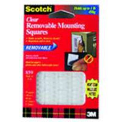 Picture of Removable Mounting Squares Clear 11/16" x 11/16" (.68" x .68") 35Pk
