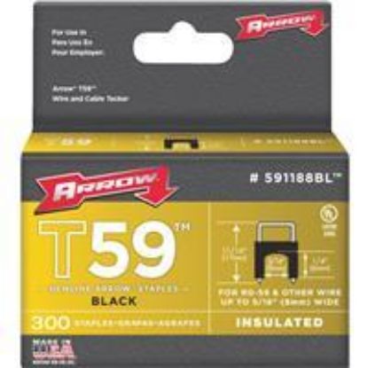 Picture of T59 Insulated-Staple Black 1/4" X 5/16" 300bx