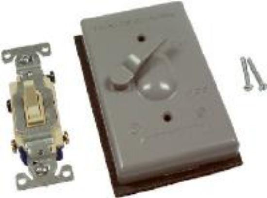 Picture of Weather-Proof 3-Way Switch Aluminum Gray