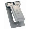 Picture of Weather-Proof Vertical Electrical-Box-Cover Aluminum GFCI Gray
