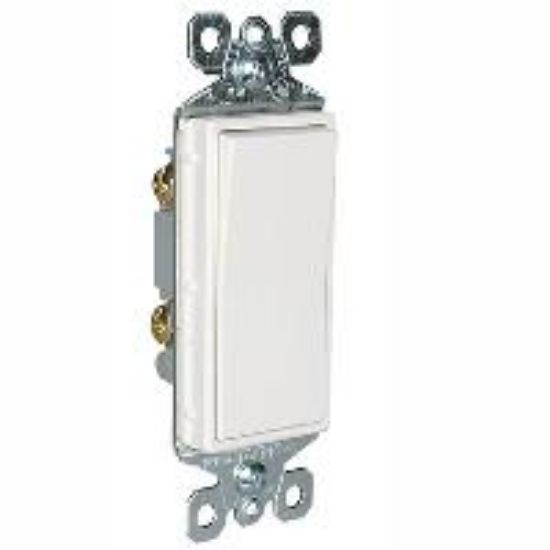 Picture of Decora-Style Switch Lighted Single-Pole White 15-Amp