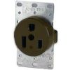 Picture of Outlet Flush-Mount 50A 250-Volt Double-Pole 3-Wire Grounding Brown