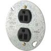 Picture of Electrical-Outlet Round Metal Duplex-Receptacle