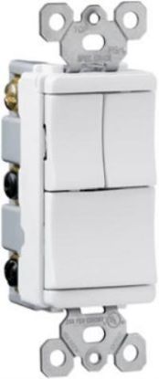 Picture of Decora-Style Triple Single-Pole Switch White 15-Amp