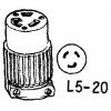 Picture of Electrical-Connector 20-Amp 125-Volt Twist-Lock Double-Pole 3-Wire Nema L5-20c