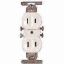 Picture of Electrical-Outlet 15-Amp 125-Volt Duplex-Receptacle Double-Pole 2-Wire Grounding Ivory