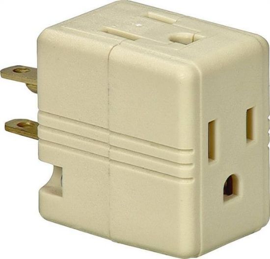 Picture of Ivory Grounding Cube Adapter