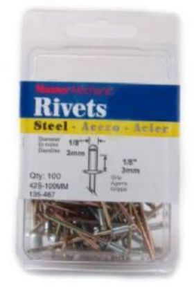 Picture of MM100PK 1/8" D Steel Rivet
