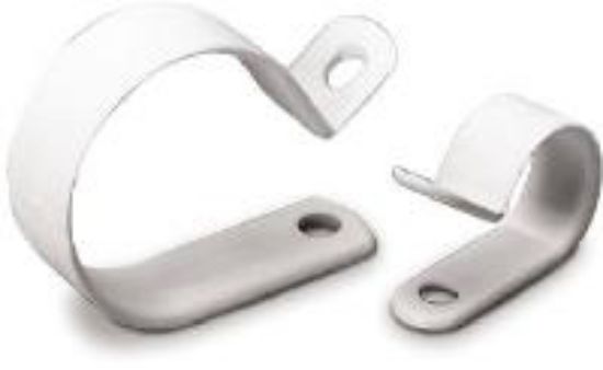 Picture of 18/Pack 1/4" WHT Plastic Clamp