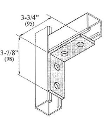 Picture of Angle 90° 4-Hole Zinc-Plated Mild-Steel 3-3/4" X 3-7/8"