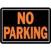 Picture of Sign "No Parking" Black/Orange Aluminum 10" x 14"