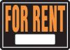 Picture of Sign "For Rent" Black/Orange Aluminum 10" x 14"