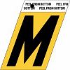 Picture of 1-1/2" Aluminum Adhesive Letter M