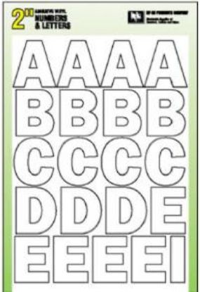 Picture of 2" White Numb/Letter Set