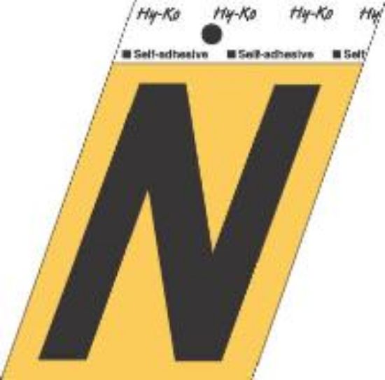 Picture of 3-1/2" Aluminum Adhesive Letter N