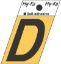 Picture of 1-1/2" Aluminum Adhesive Letter D