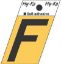 Picture of 1-1/2" Aluminum Adhesive Letter F