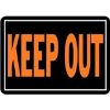 Picture of Sign "Keep Out" Black/Orange Aluminum 10" x 14"