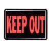 Picture of Sign "Keep Out" Black/Orange Aluminum 10" x 14"