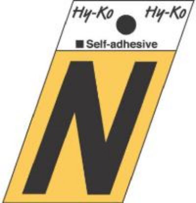 Picture of 1-1/2" Aluminum Adhesive Letter N