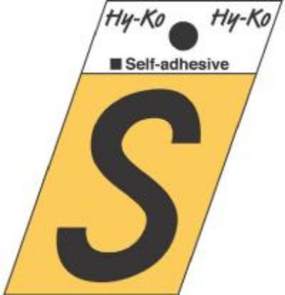 Picture of 1-1/2" Aluminum Adhesive Letter S