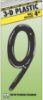 Picture of 4" Black Plastic Number 9