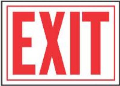 Picture of 10 x 14 RED Aluminum Exit-Sign