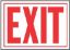 Picture of 10 x 14 RED Aluminum Exit-Sign
