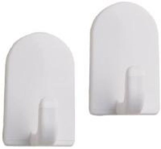 Picture of White Adhesive Mini Hook 6/Card