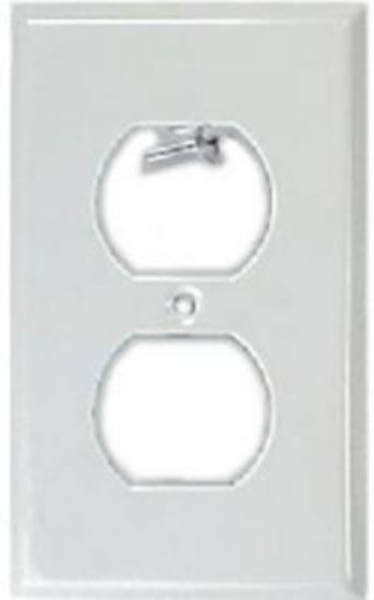 Picture of Wall-Plate Duplex-Receptacle Steel White