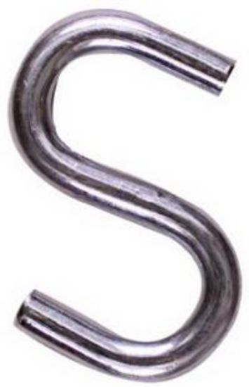 Picture of S-Hook Zinc-plated Heavy Open 3"
