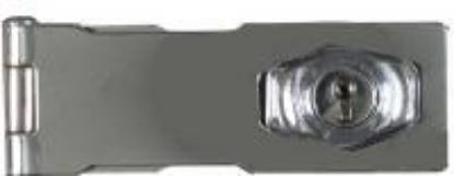 Picture of Key Hasp Lock Chrome 4-1/2"