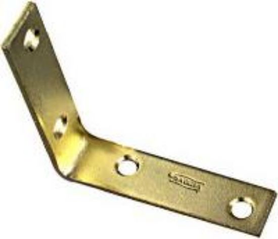 Picture of Corner-Brace Brass-Plated 3" x 3/4"