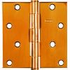 Picture of Door-Hinge Square-Corner Polished Brass 4"