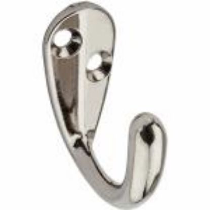 Picture of Single Coat/Hat Hooks Nickel 1-9/16"