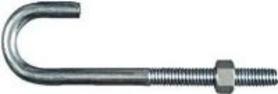 Picture of 3/8" x 5" Zinc J-Bolt