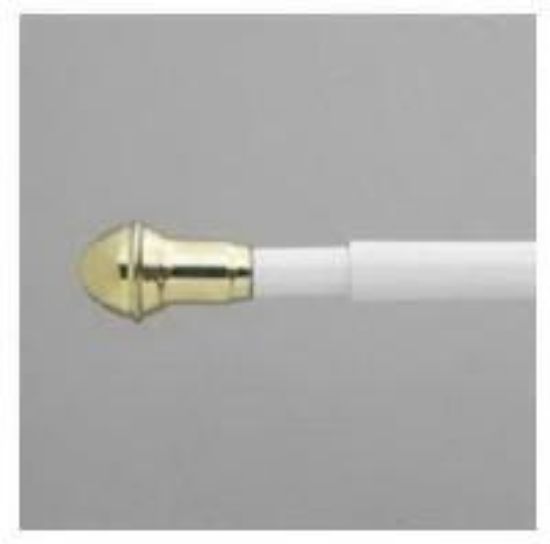 Picture of 12-22" Round White Sash-Rod