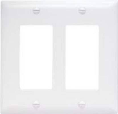 Picture of White 2-Gang Decor Wall-Plate
