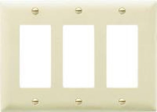 Picture of 3-Gang Decora-Style Ivory Wall-Plate