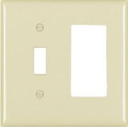 Picture of 2-Gang Combination-Toggle-Decorator Midsize Wall-Plate