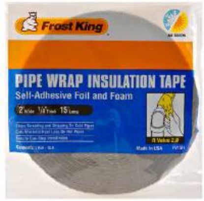 Picture of Pipe-wrap Insulation Foil-backed Foam 1/8" 2-r-value 2" X