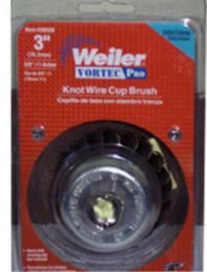 Picture of Cup Wire-Wheel-Brush Knotted-Wire Extra Coarse 2-3/4" 5/8-11 Unified-Coarse-Thread Arbor Hole