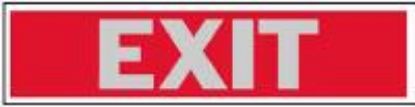 Picture of 2" x 8" Red Exit-Sign