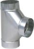 Picture of Galvanized-Steel Furnace-Pipe Tee 4"