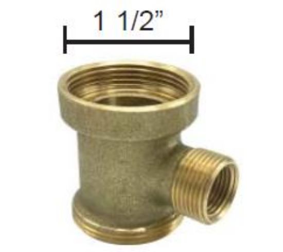 Picture of 1-1/2" M X F Thread Old Style Washing-Machine Tee 3/4 Ght X 1/2 Sweat