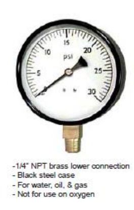 Picture of Pressure-Gauge 2-1/2" 200#