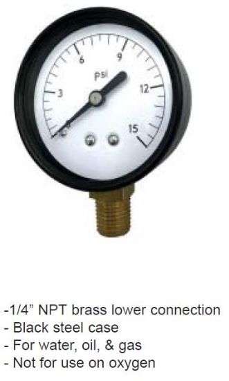 Picture of 2-1/2" 400# Pressure-Gauge