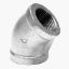 Picture of Galvanized-Plumbing Malleable-Iron Galvanized-Finish Elbow 45° 2"